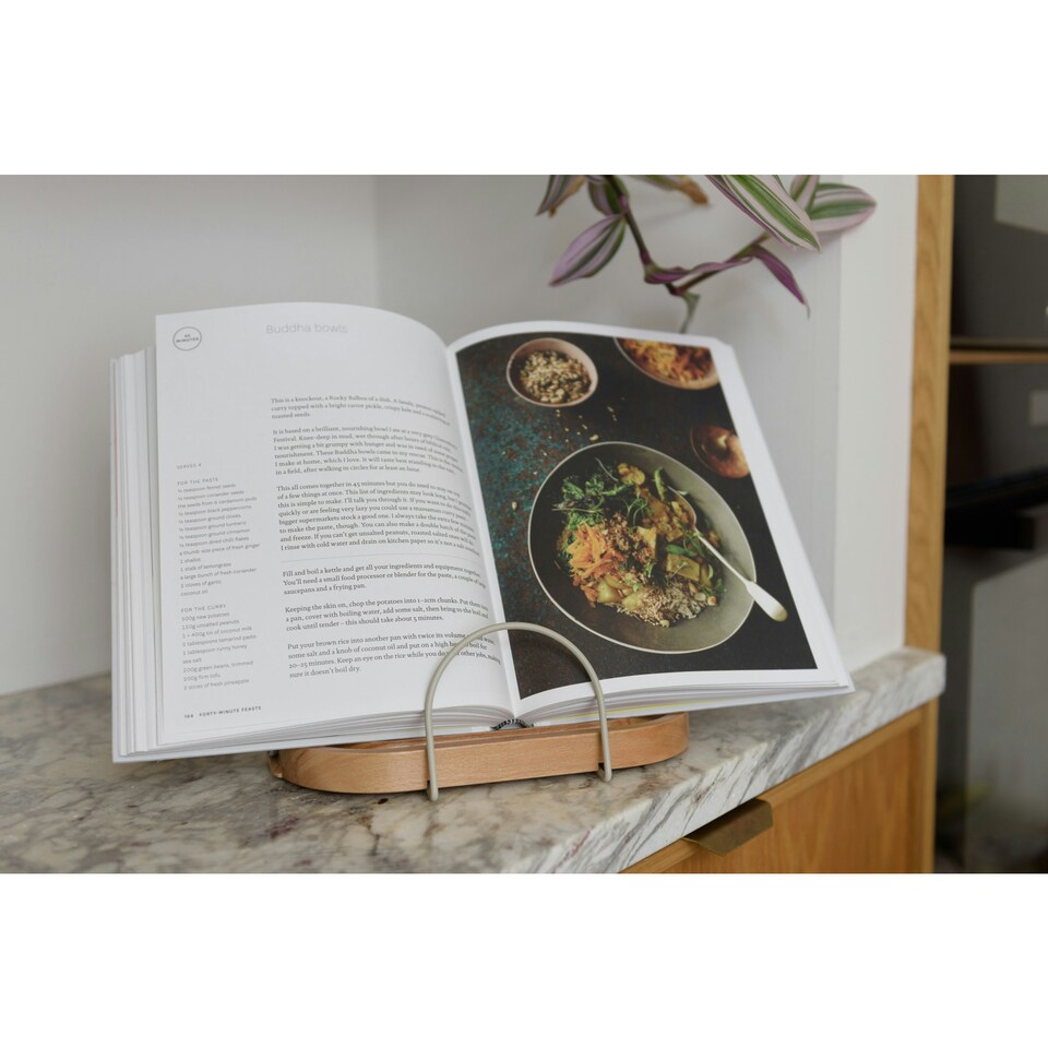 image 1 of KitchenCraft Cookbook Stand Wood Beechwood
