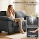 image 3 of HOMCOM 2 Seater Sofa, Chenille Small Sofa with Spring Cushions | Grey | Dark Grey | Two Seater