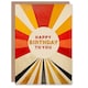 image 1 of Modern Abstract Sunburst Rays For Him Her Birthday Card