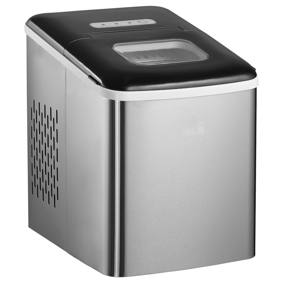 image 1 of HOMCOM Ice Maker Machine Portable Counter Top Ice Cube Maker for Home Black