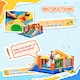 image 6 of Outsunny Kids Bouncy Castle with Double Slides Pool Trampoline with Blower