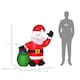 image 3 of HOMCOM 4ft Inflatable Christmas Santa Claus LED Lighted Yard Holiday for Lawn