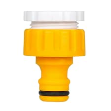 Hozelock Threaded Tap And Hose End Connector - Yellow - One Size