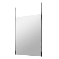 Balterley Ellerton Contemporary Bathroom 8mm Glass Profile Wetroom Screen with Ceiling Posts, Chrome Finish, 1950 x 898 x 14mm