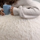 image 7 of Kingston Classic Faux Fur Bean Bag Chair Natural | Cream | Natural | 1
