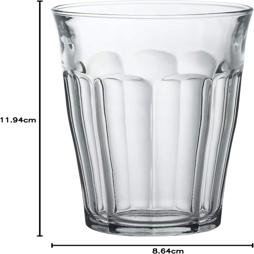 image 1 of Duralex Picardie Water Glass without Filling Mark, 360ml, Pack of 6 | Multi