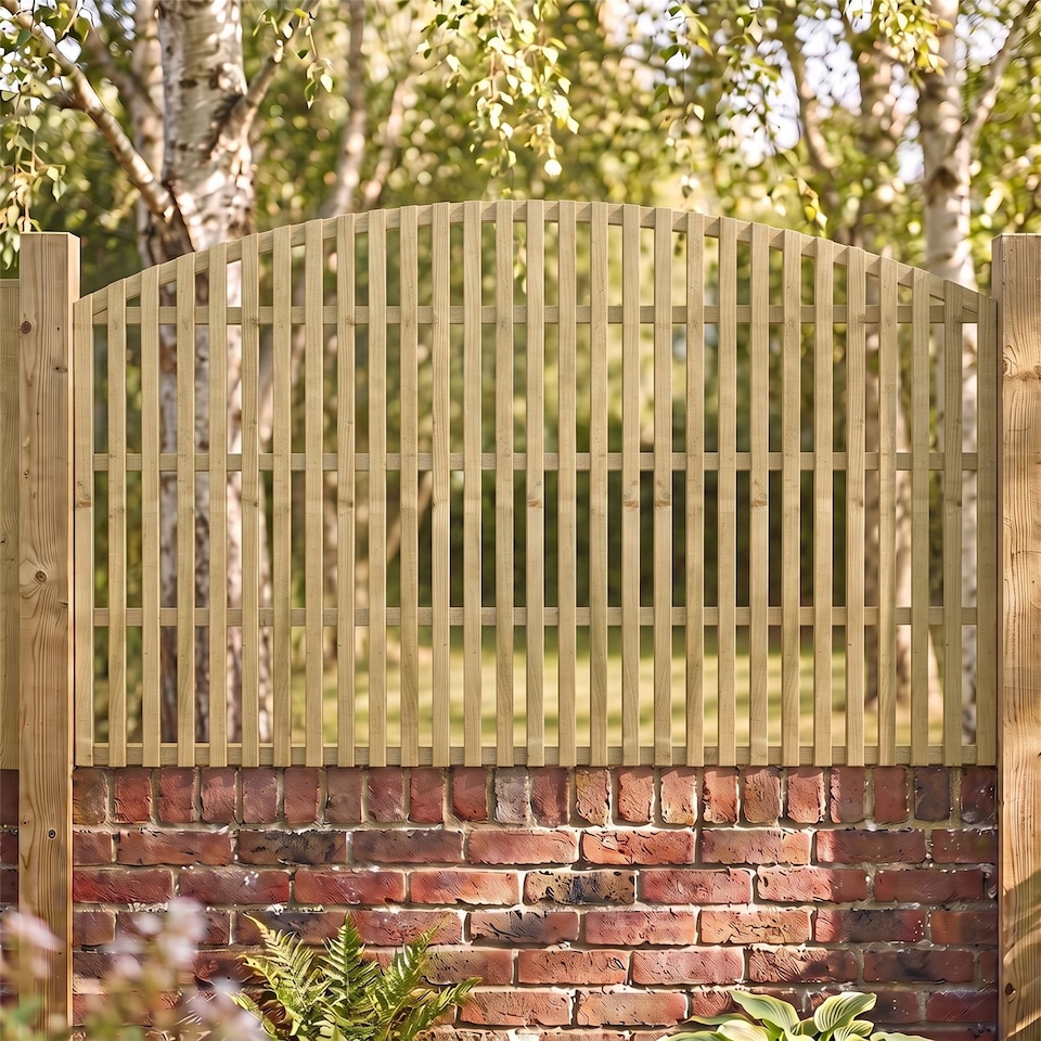 image 1 of Premier Florence Wooden  W:6ft x H:3ft Trellis Fence Panel Topper Screen (Pack of 4)