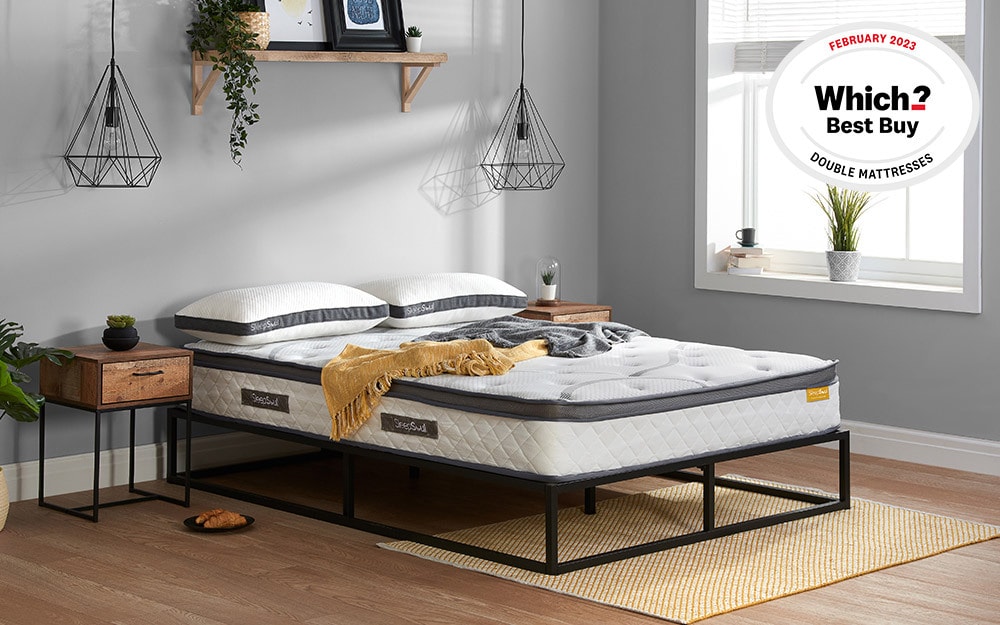 SleepSoul Heaven 1000 Pocket Gel Mattress Double | White | Double | 1
