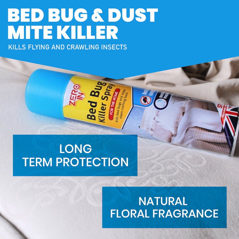 image 1 of Zero In Bed Bug and Dust Mite Killer Spray Household Pest Control 300ml
