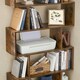 image 3 of Alivio 5 Tier Wooden S-Shaped Bookcase Living Room Modern Display Shelves Storage Brown