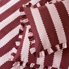 Wylder Birdie Stripe Ruffle Pillowcase Pair