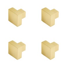 4 PACK Modern Satin Brass Cupboard Knob for Stylish Interiors - Kitchen Cabinet Knob