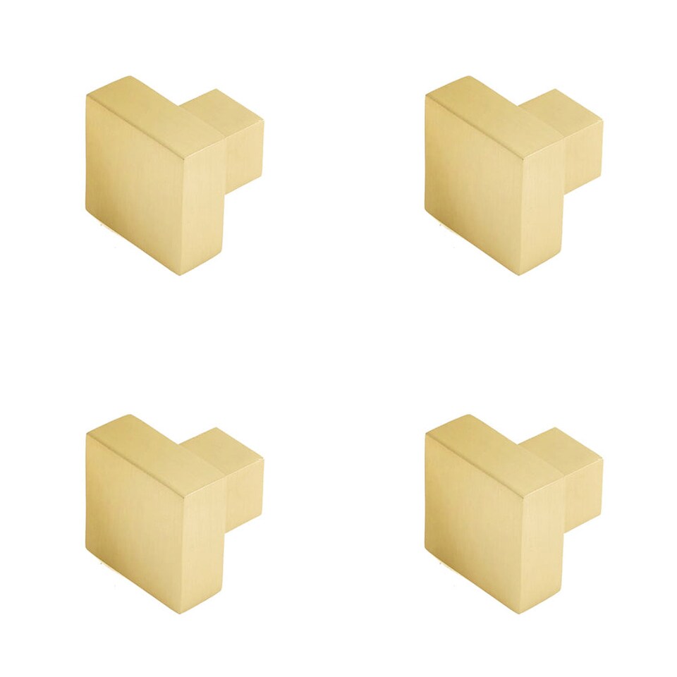 image 1 of 4 PACK Modern Satin Brass Cupboard Knob for Stylish Interiors - Kitchen Cabinet Knob