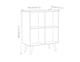 image 4 of Anthracite Oak 4-Cube Storage Unit with 2 Metal Doors and Legs | Black | Black & White | 1