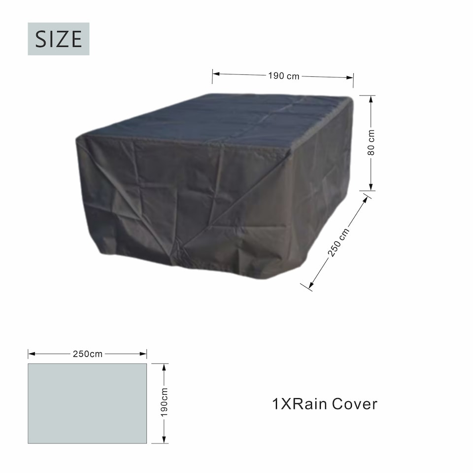 image 1 of Direct Wicker Outdoor Heavy Duty Waterproof Rectangular Table Chair Rain Cover