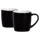 image 1 of Argon Tableware Coloured Coffee Mugs - 350ml - Black - Pack of 2 | Black | Black | 2