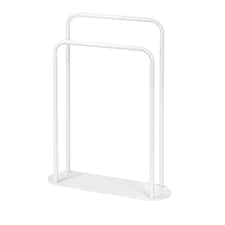 Showerdrape Aspen Freestanding White Towel Storage Stand | White | Large