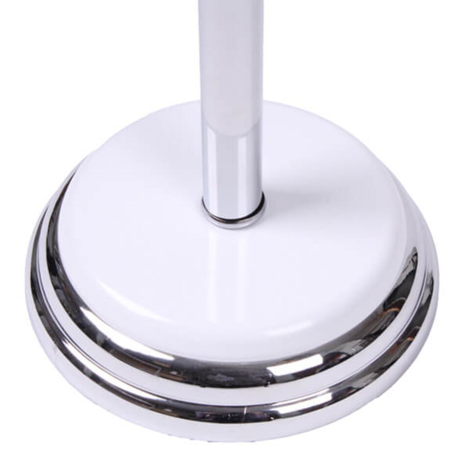 image 1 of Showerdrape Opera White Chrome Freestanding Spare Toilet Roll Holder