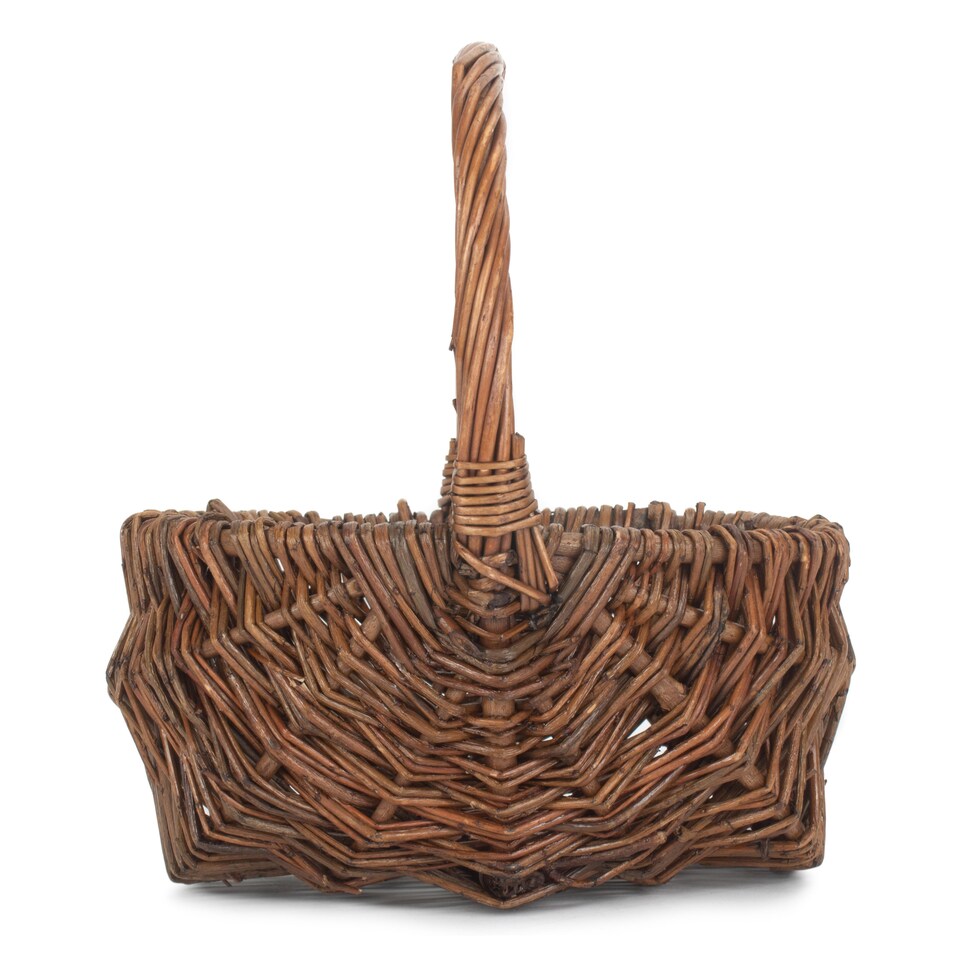 image 1 of Small Rustic Shopping Basket | Brown | Brown | S