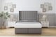 image 1 of Sloomy Falcon Pewter Dumfries Ottoman Bed With Mattress With 54" Wingback Headboard 2'6 Small Single