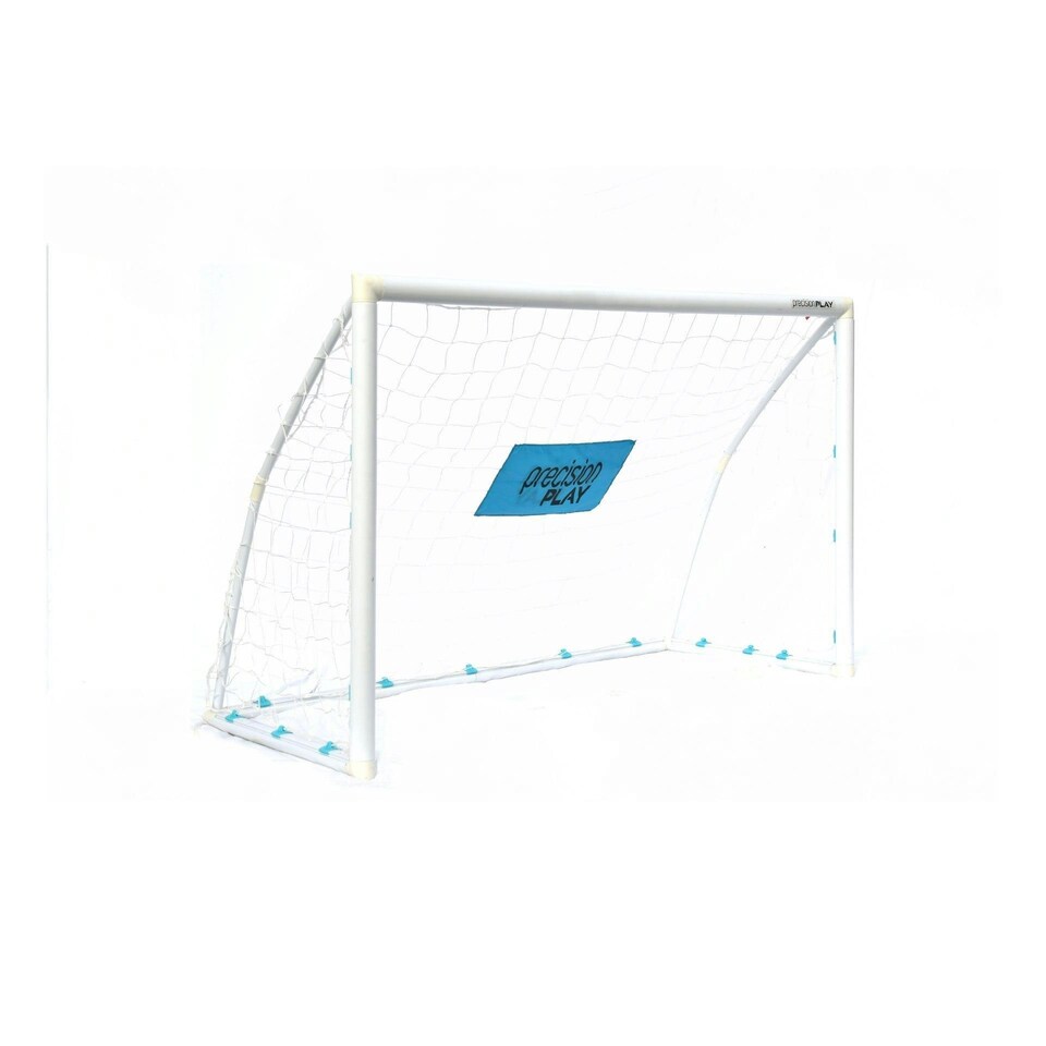 PrecisionPLAY Patent Football Goal Set - White - 6ft x 4ft