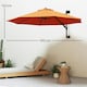 image 7 of Outsunny Sun Parasol with Vent, Wall Umbrella for Patio, Garden, Pool Orange | Orange