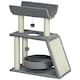 image 6 of PawHut Cat Tree Kitten Tower with Scratching Post Bed Perch Toy, Light Grey