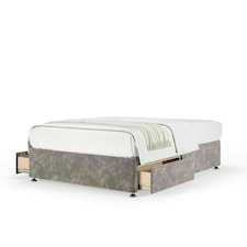 Neptune Spring Silver Chenille 2 Drawer Divan Set King Size