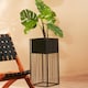 image 1 of Interiors by Premier Black Floor Standing Planter, Robust Constructed Large Flower Pot For Garden, Lightweight Flower Pot Black