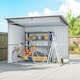 image 8 of Outsunny Garden Shed Outdoor Storage Tool Organizer w/ Double Sliding Door Grey