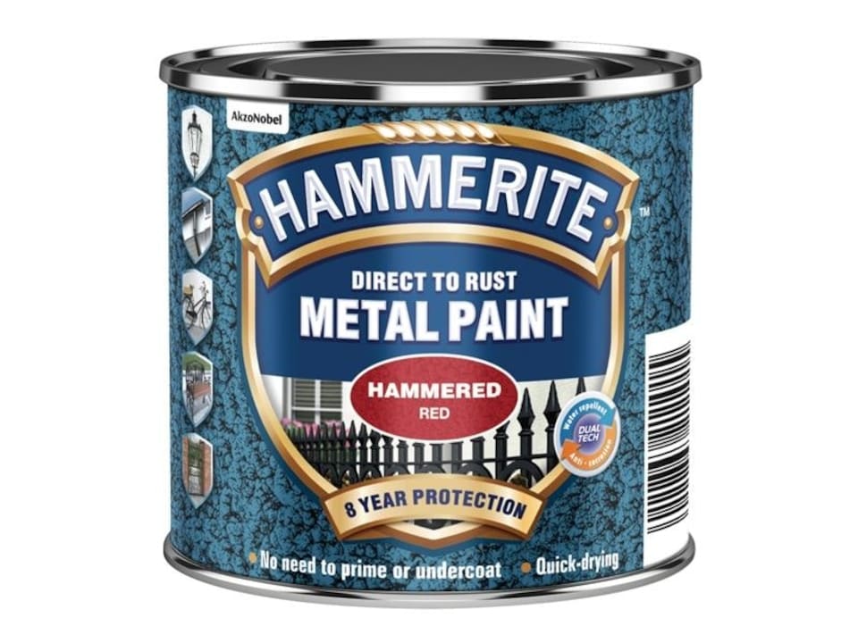 Direct to Rust Hammered Finish Paint Red 250ml - HMMHFR250