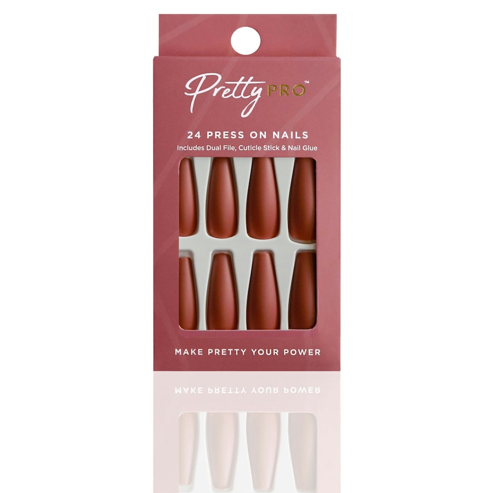 Pretty Pro Reusable Press On Nails Get Off Your Chai Horse 24pcs