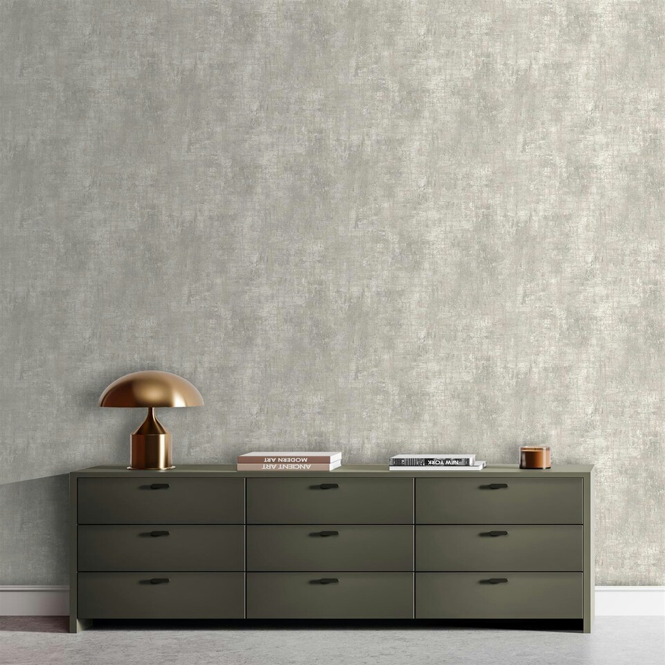 image 1 of Etta Texture Beige Wallpaper Grey