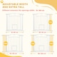 image 3 of PawHut Stair Gate with Cat Door, Adjustable Width, 76-104cm and 77cm Tall