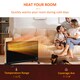 image 8 of HOMCOM Convector Radiator Heater w/ Adjustable Thermostat  Safety Cut-Off, Black