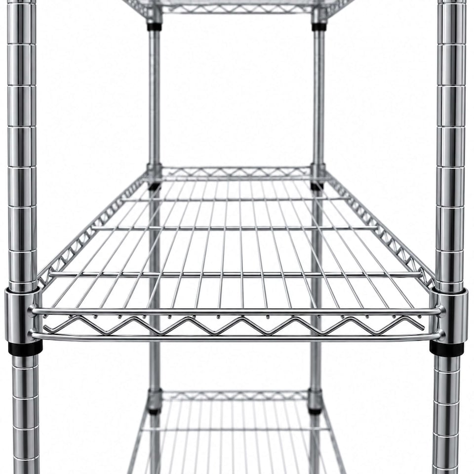 image 1 of 5 Tier Heavy Duty Steel Wire Rack Shelf Storage Shelving Unit