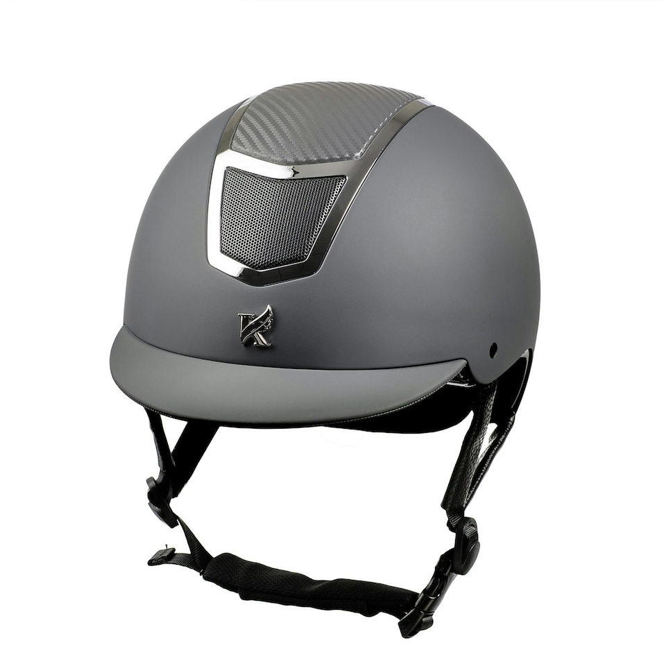 image 1 of Shires Karben Sienna Riding Hat - Adult Grey | Size: 53-55cm
Colour: Grey