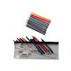 image 3 of Stationery Filled Black Zip 13x5" Pencil Case with Colouring Pencils