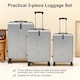 image 7 of Alivio 3-Piece Lightweight Expandable Hard Shell ABS Suitcase with Spinner Wheels