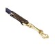 image 2 of Weatherbeeta Rope Leather Dog Lead - Navy/Brown - 1.2m