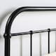 image 4 of Tewin Vintage Hospital Style Black Metal Bed Frame (King) | Black | Black | King