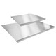 image 1 of Argon Tableware 2pc Stainless Steel Counter Edge Chopping Board Set - 2 Sizes Silver