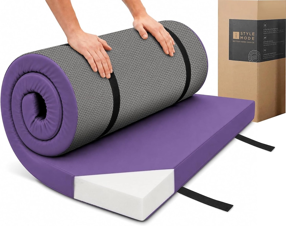 image 1 of Roll-Up Camping Mattress|Campervan Mattress Topper (190 × 75cm)