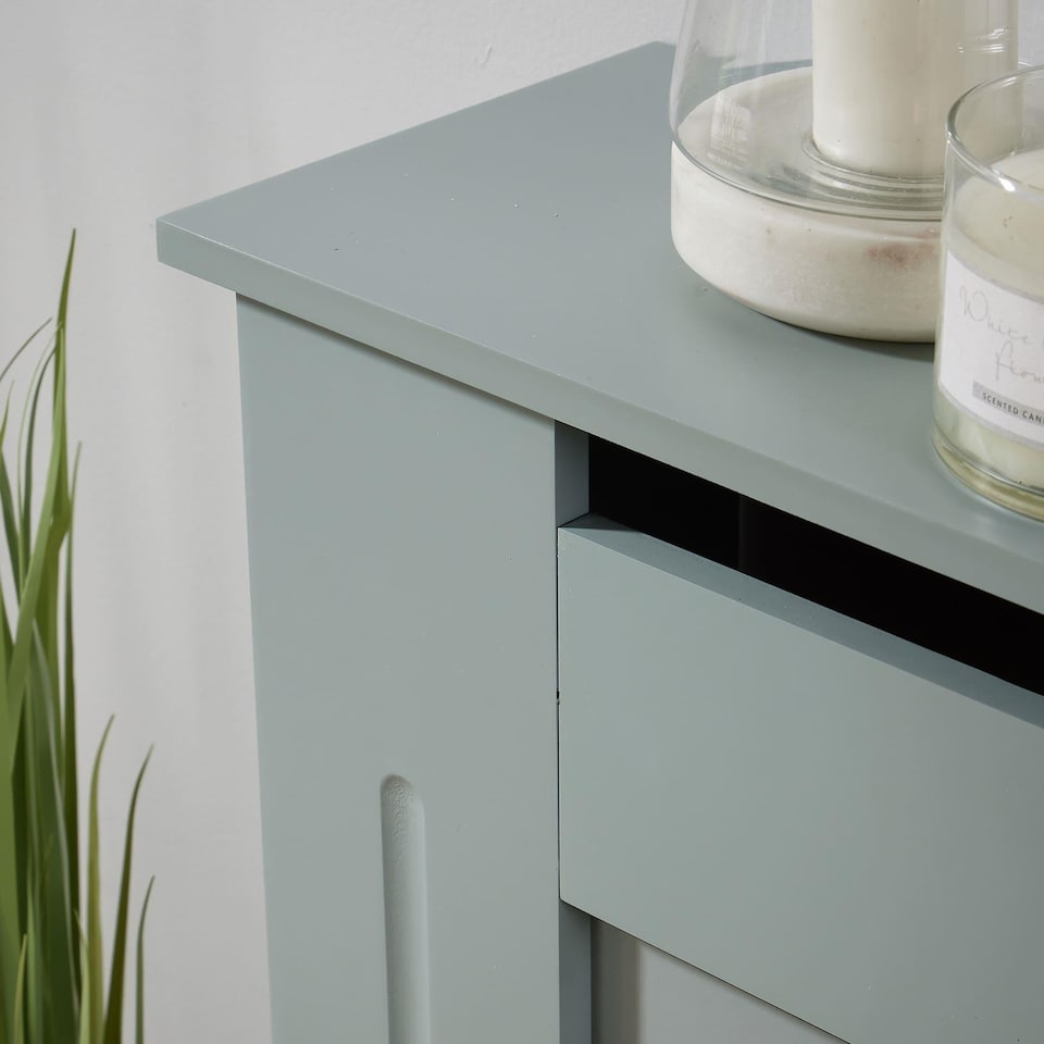 image 1 of Extending Radiator Cover Adjustable Wooden MDF Slatted Grill | Grey