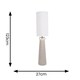 image 7 of ValueLights Grayson Natural Cement Effect Ceramic Midi Floor Lamp with Cylinder Shade | Grey