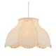 image 2 of Cream Victorian Lamp Shade with Scallop Edges and Floral Inner Lining | Cream | Cream | 1