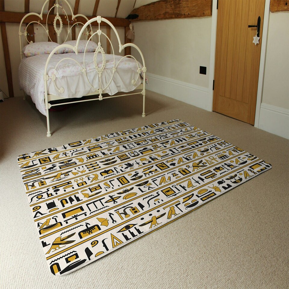 image 1 of Ancient Egyptian Hieroglyphs (Rug) | Multi | XL