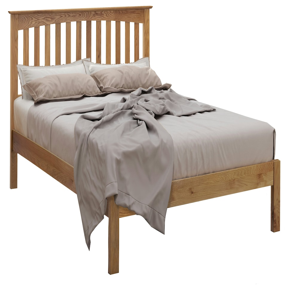 image 1 of 6ft Super King Real oak,Solid,strong,wood bed frame.Low foot end wooden bedstead