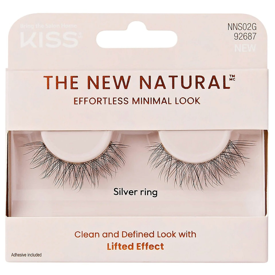 Kiss The New Natural Strip Eyelashes Silver Ring