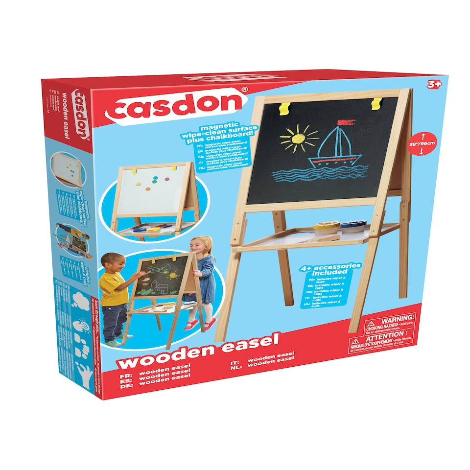 image 1 of 2 in 1 Wooden Easel